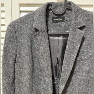 Massimo Dutti wool blend knit blazer jacket size US 6 slim fit